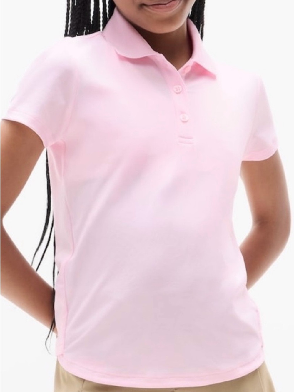 NWT Athleta Girl Pink School Day Polo XL 14 Uniform Shirt